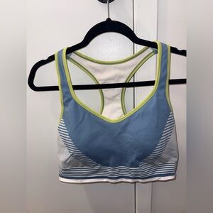 Women's Blue and White Sports Bra XXL